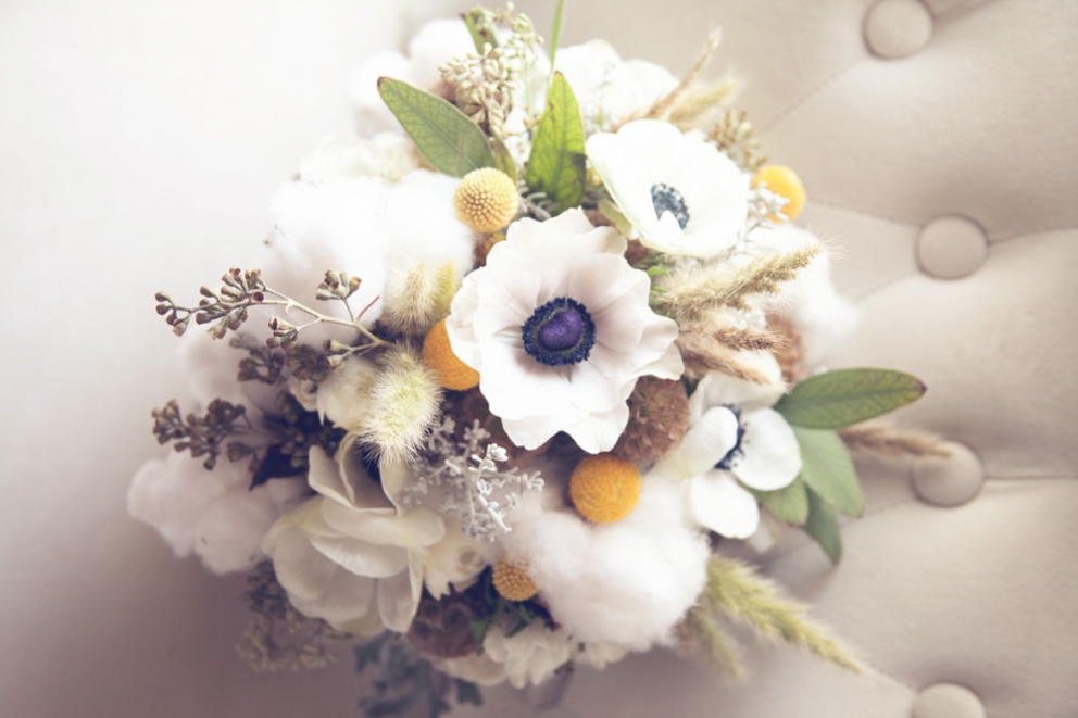 Cotton Wedding Bouquet HANDLEBAR STUDIOS